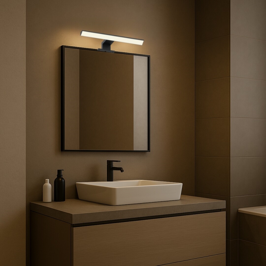 Rabalux - LED-spiegelverlichting voor badkamer, 6W, 230V, IP44, 30 cm, zwart