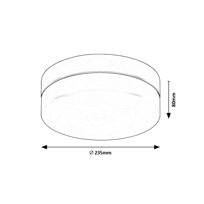 Rabalux - LED Badkamer plafondlamp LED/15W/230V IP44 4000K diameter 23 cm zwart