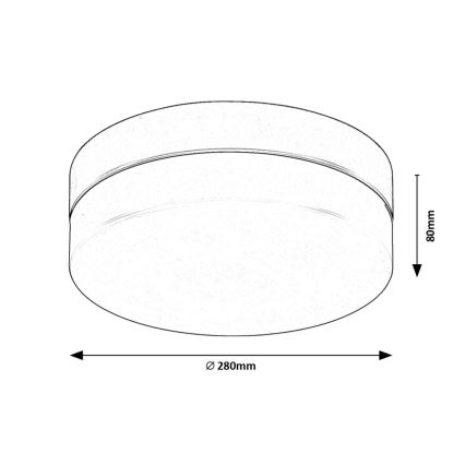 Rabalux - LED Badkamer plafondlamp LED/18W/230V IP44 4000K diameter 28 cm zwart