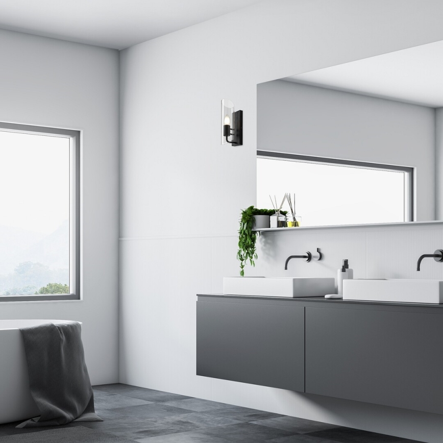 Rabalux - Badkamer wandlamp 1xE14/12W/230V IP44 zwart