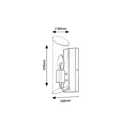 Rabalux - Badkamer wandlamp 1xE14/12W/230V IP44 zwart