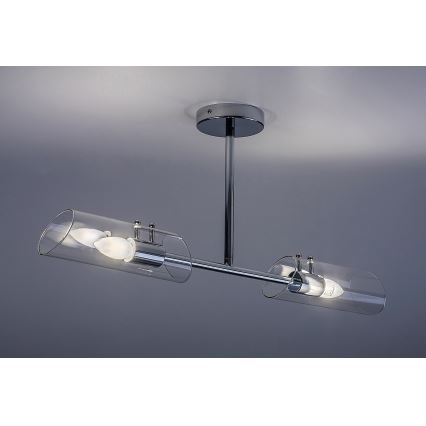 Rabalux - Badkamer hanglamp met vaste pendel 2xE14/12W/230V IP44 glanzend chroom
