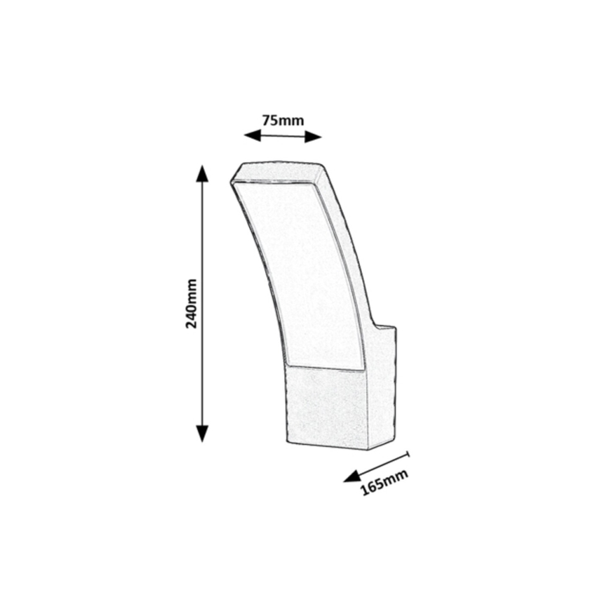 Rabalux - LED Wand Lamp voor Buiten LED/12W/230V IP44