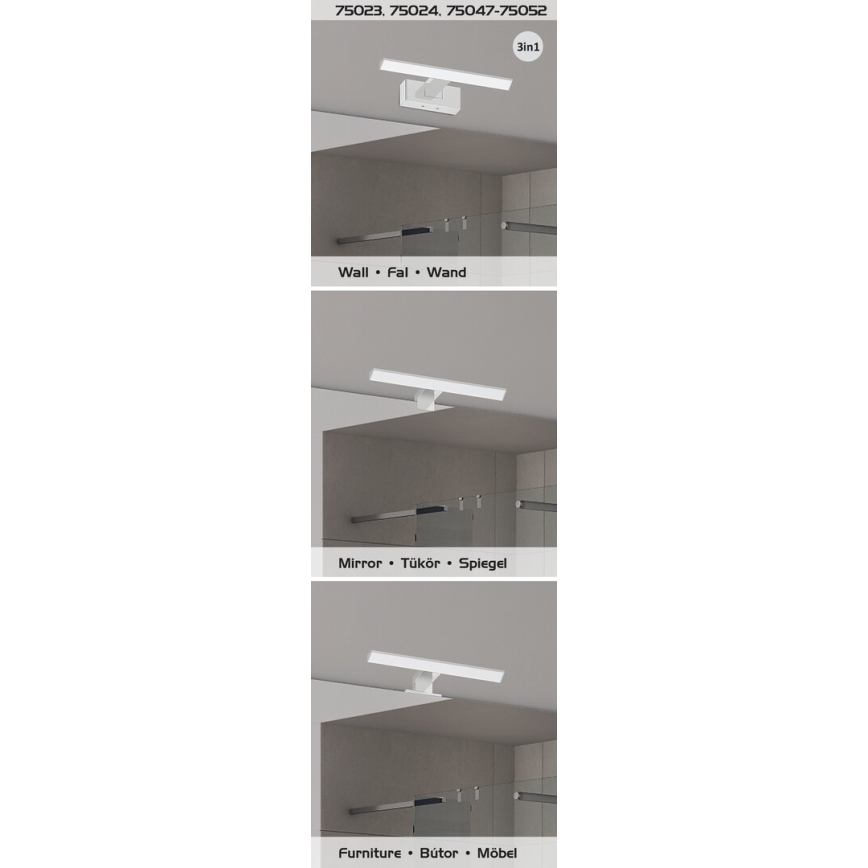 Rabalux - LED spiegelverlichting voor de badkamer LED/6W/230V IP44 40 cm zwart