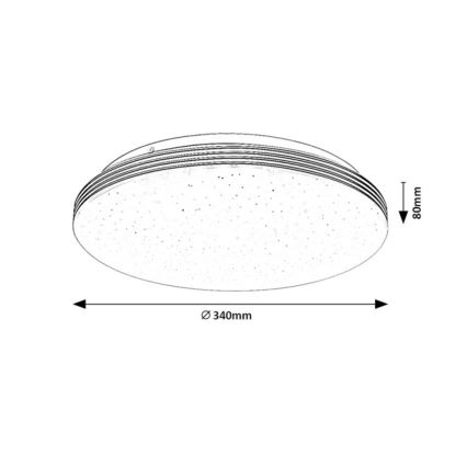 Rabalux - LED-plafondlamp voor de badkamer LED/18W/230V IP44 Ø 34 cm