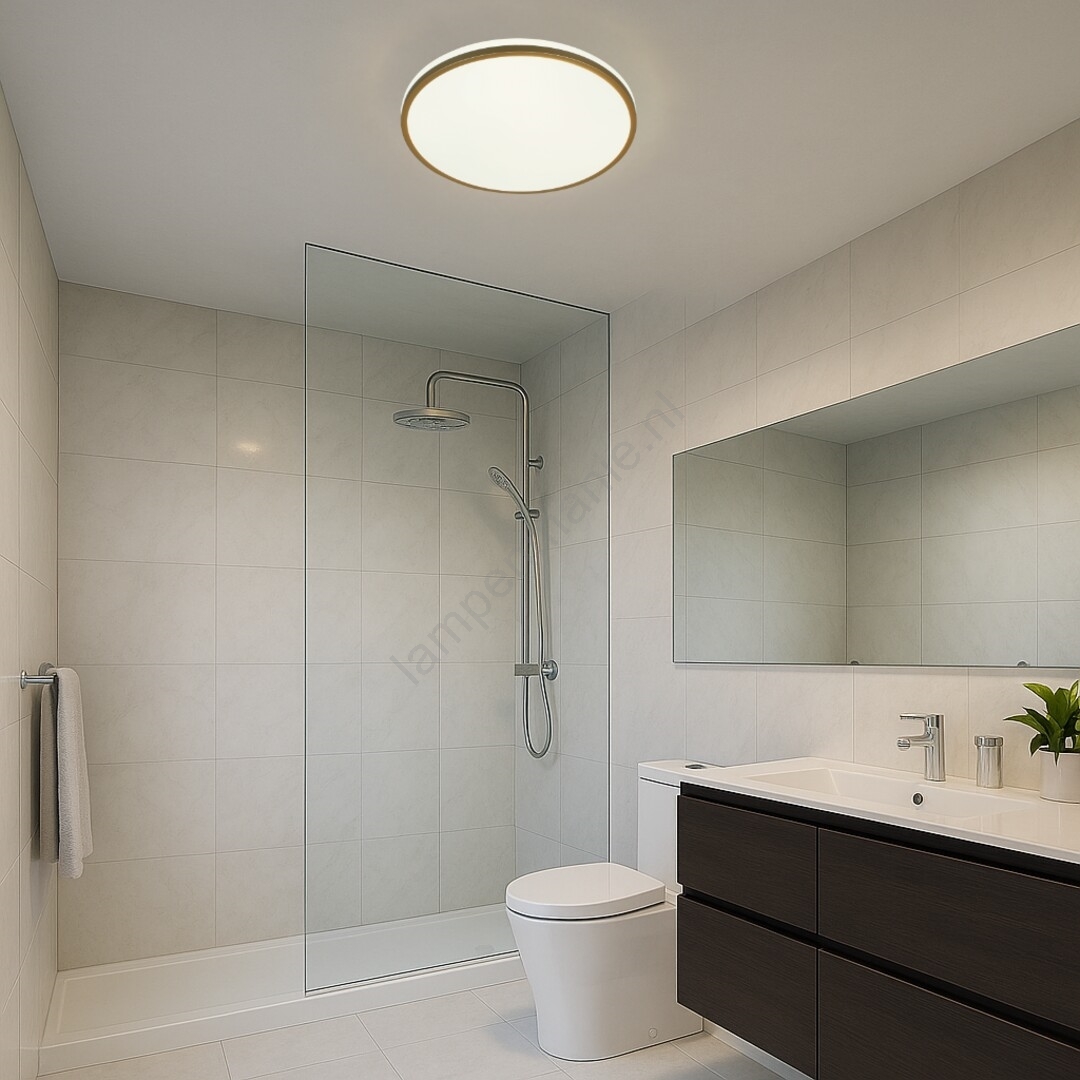 LEZOE Led-plafondlamp voor badkamer, IP65, vochtbestendig, 18 W/12 W