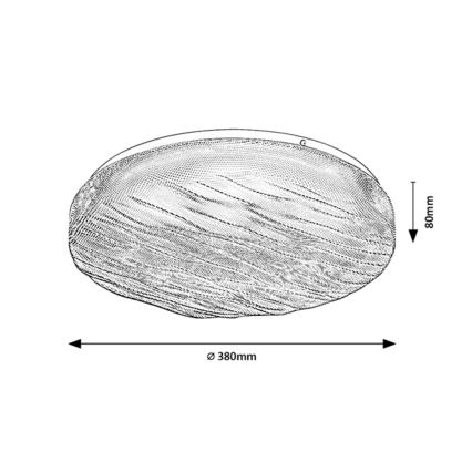 Rabalux - LED plafondlamp voor de badkamer, 24W/230V, IP44, 4000K, Ø 38 cm