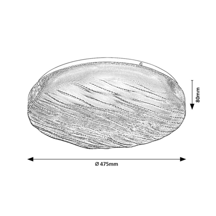 Rabalux - LED plafondlamp voor badkamer, 36 W, 230 V, IP44, 4000 K, Ø 47,5 cm