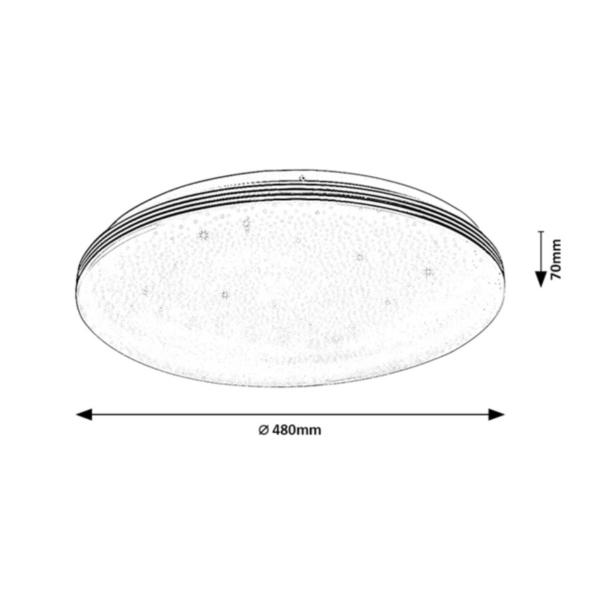 Rabalux - LED plafondlamp voor de badkamer LED/40W/230V IP44 4000K Ø 48 cm