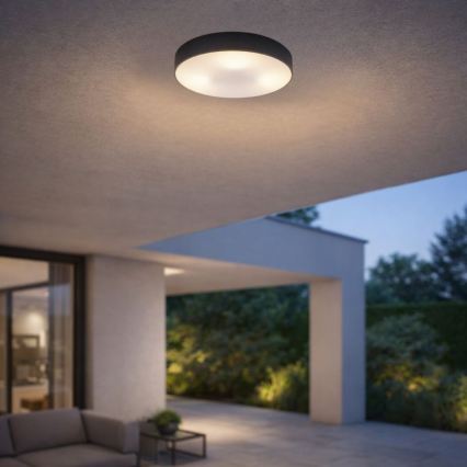 Rabalux - Buitenplafondlamp 2xE27/9W/230V Ø 29 cm IP43 zwart