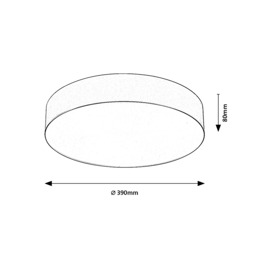 Rabalux - Plafondlamp voor buiten 3xE27/9W/230V Ø 39 cm IP43 zwart