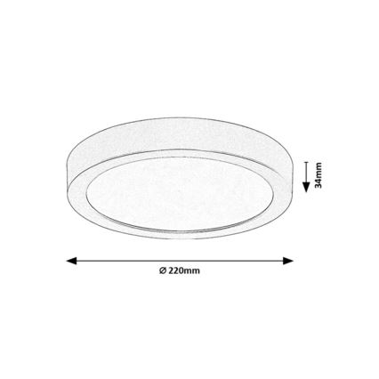 Rabalux - LED badkamerplafondlamp LED/24W/230V Ø 22 cm IP44 wit
