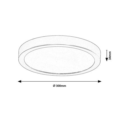 Rabalux - LED plafondlamp voor de badkamer LED/30W/230V Ø 30 cm IP44 wit