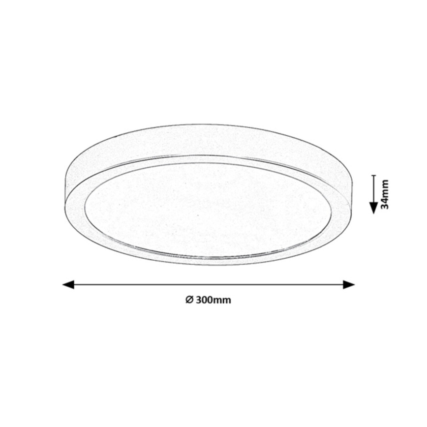 Rabalux - LED plafondlamp voor de badkamer LED/30W/230V Ø 30 cm IP44 wit