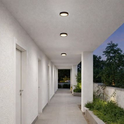 Rabalux - LED plafondlamp voor badkamer LED/7W/230V Ø 12 cm IP44 zwart