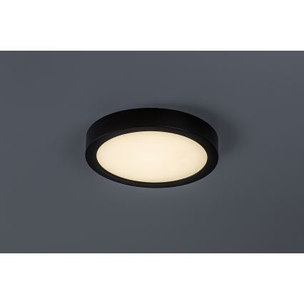 Rabalux - LED plafondlamp voor badkamer, 24W/230V, Ø 22 cm, IP44, zwart