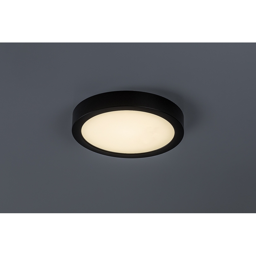 Rabalux - LED plafondlamp voor badkamer, 24W/230V, Ø 22 cm, IP44, zwart