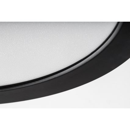 Rabalux - LED plafondlamp voor badkamer, 24W/230V, Ø 22 cm, IP44, zwart