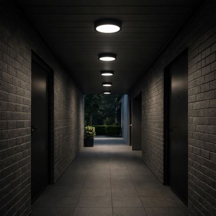 Rabalux - LED plafondlamp voor de badkamer LED/30W/230V Ø 30 cm IP44 zwart