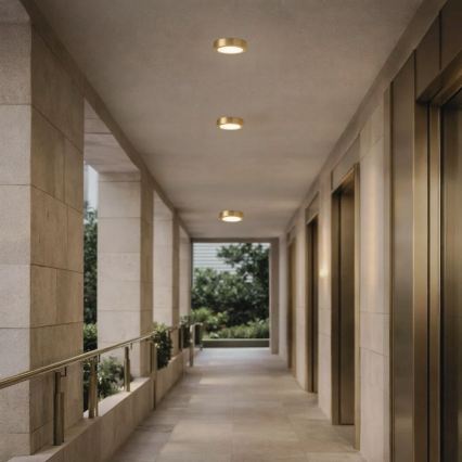 Rabalux - LED-plafondlamp voor badkamer LED/7W/230V Ø 12 cm IP44 goudkleurig