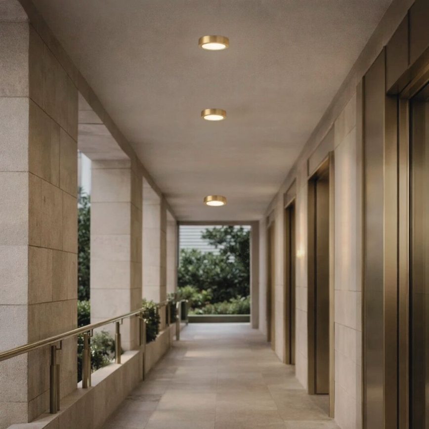 Rabalux - LED-plafondlamp voor badkamer LED/7W/230V Ø 12 cm IP44 goudkleurig