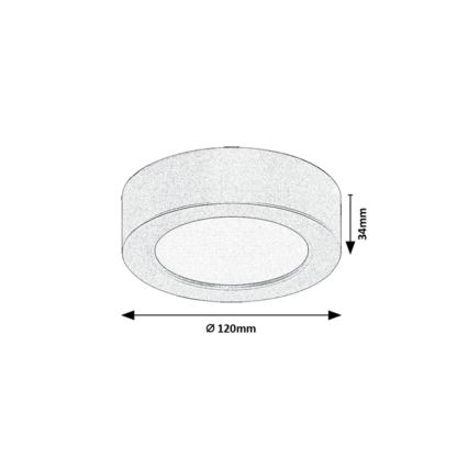 Rabalux - LED-plafondlamp voor badkamer LED/7W/230V Ø 12 cm IP44 goudkleurig