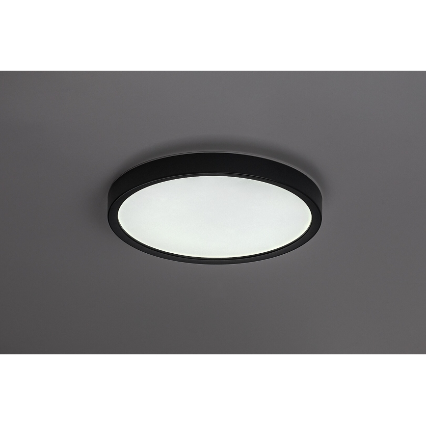 Rabalux - LED plafondlamp voor badkamer, 18 W, 230 V, 3000/4000/6000 K, Ø 29 cm, IP44, zwart