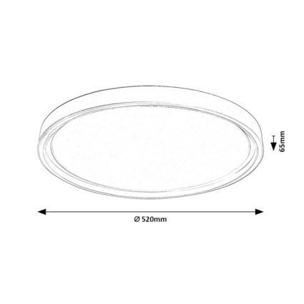 Rabalux - Dimbare LED-plafondlamp LED/54W/230V IP40 3000-6500K diam. 52 cm + afstandsbediening