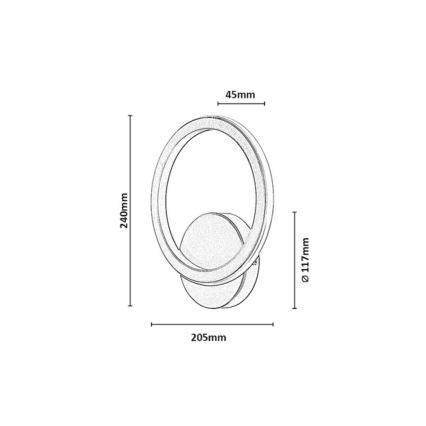 Rabalux - LED Badkamerwandlamp LED/8W/230V IP44 antraciet