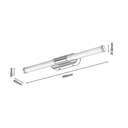 Rabalux - LED-spiegelverlichting voor de badkamer LED/6W/230V IP44 40 cm glanzend chroom