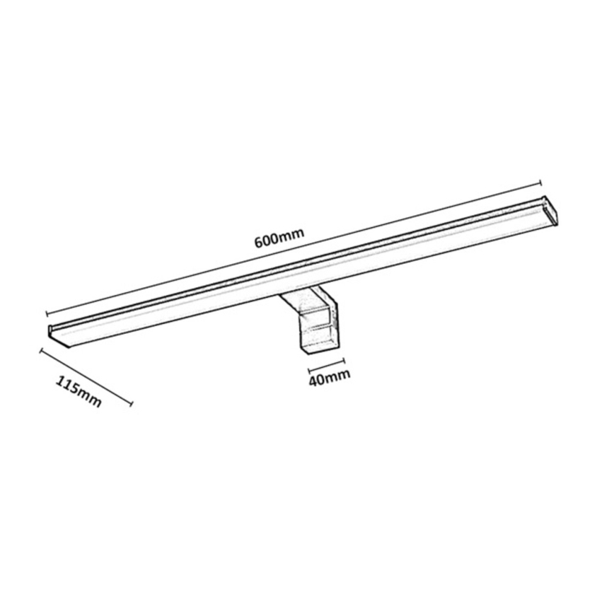 Rabalux - LED Badkamerspiegelverlichting LED/12W/230V IP44 60 cm