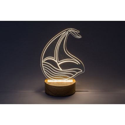 Rabalux - LED Kinderbureau lamp LED/2W/5V 3000K boot beuken