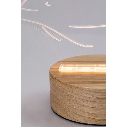 Rabalux - LED Kinderbureau lamp LED/2W/5V 3000K dolfijn beuk