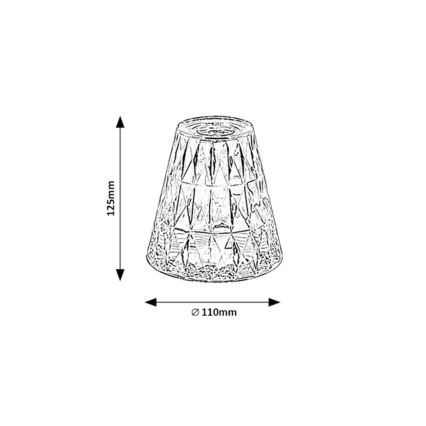 Rabalux - LED RGB Dimbare oplaadbare tafellamp LED/2W/5V 3000K