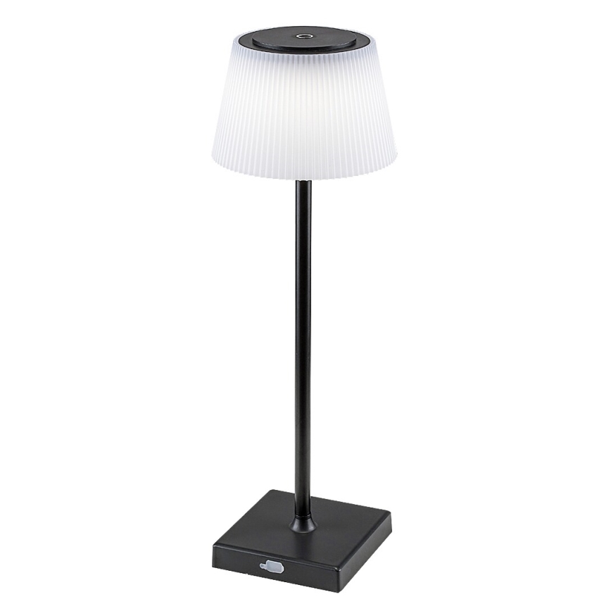 Rabalux - LED Dimbare oplaadbare tafellamp LED/4W/3,7V 1800 mAh 3000-5000K IP44 zwart
