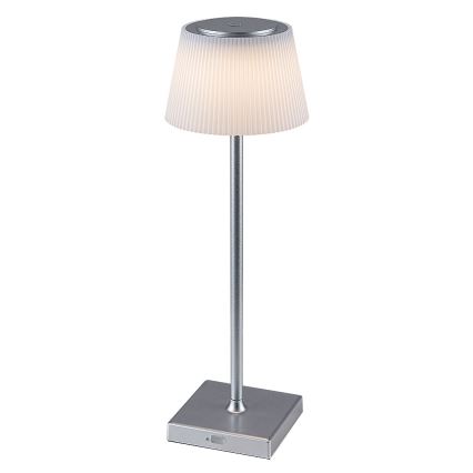 Rabalux - LED Dimbare oplaadbare tafellamp LED/4W/3,7V 1800 mAh 3000-5000K IP44 zilver