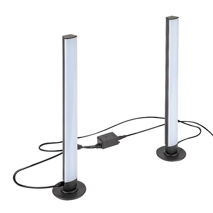 Rabalux - SET 2x LED RGB Dimbaar tafellamp PACO LED/5W/5V + afstandsbediening