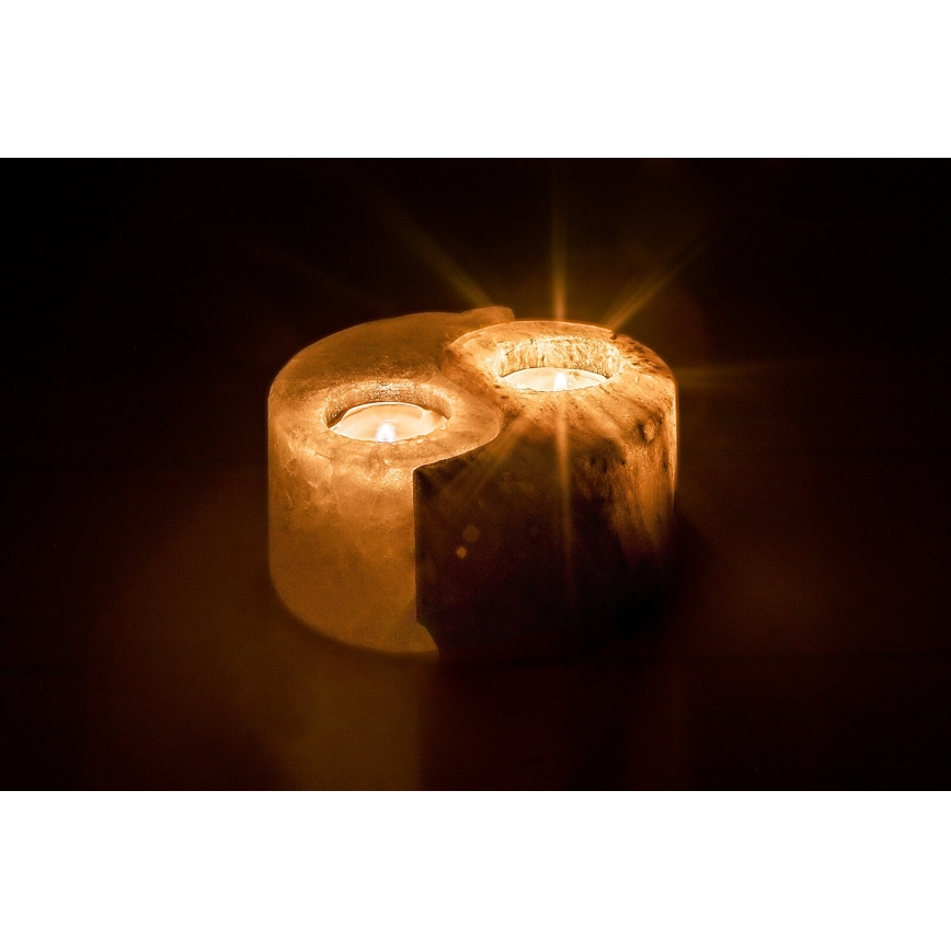 Rabalux - Zoutlamp - kandelaar grijs/wit