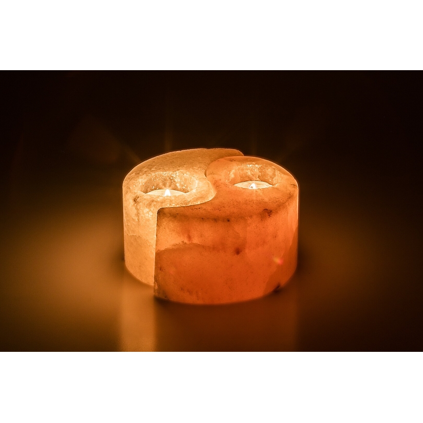 Rabalux - zoutlamp - kaarsenhouder oranje/wit
