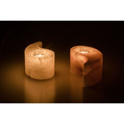 Rabalux - zoutlamp - kaarsenhouder oranje/wit