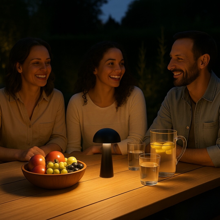 Rabalux - Dimbare LED aanraak-oplaadbare buitenlamp LED/1,5W/5V IP44 1200 mAh USB zwart