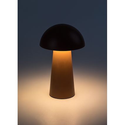 Rabalux - Dimbare oplaadbare LED-buitenlamp met aanraakbediening, 1,5 W/5 V, IP44, 1200 mAh, USB, bruin