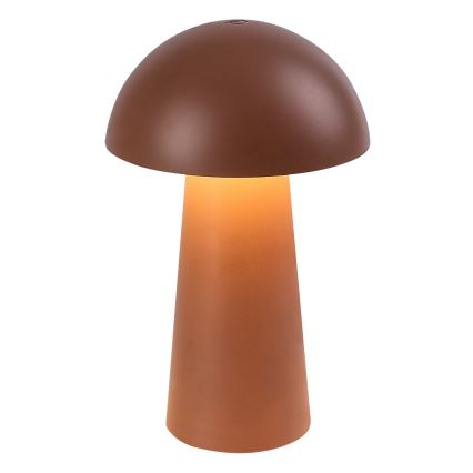 Rabalux - Dimbare oplaadbare LED-buitenlamp met aanraakbediening, 1,5 W/5 V, IP44, 1200 mAh, USB, bruin