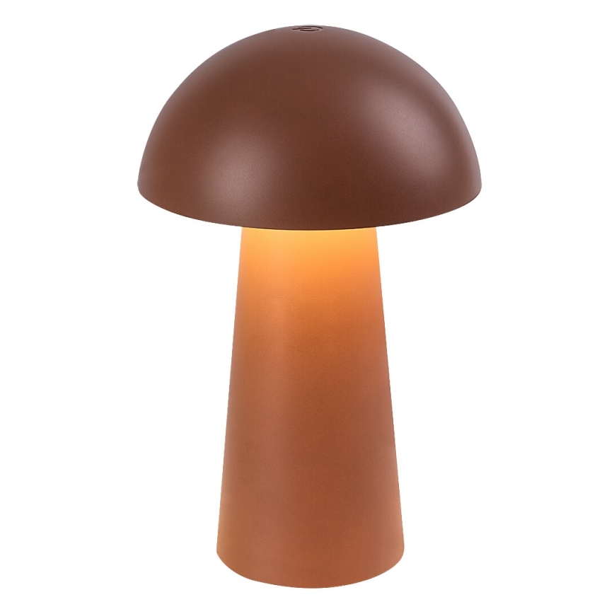 Rabalux - Dimbare oplaadbare LED-buitenlamp met aanraakbediening, 1,5 W/5 V, IP44, 1200 mAh, USB, bruin