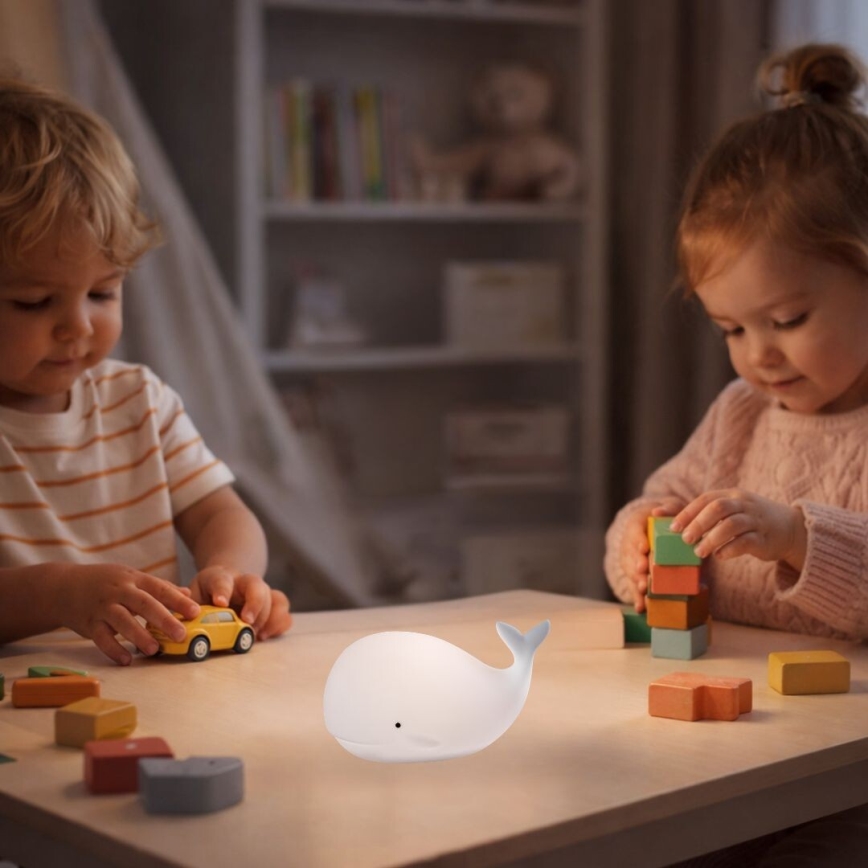 Rabalux - LED RGB aanraak-nachtlampje LED/0,05W/1xCR2032 walvis
