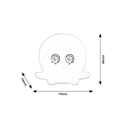 Rabalux - LED RGB aanraakgevoelig nachtlampje LED/0,05W/1xCR2032 octopus