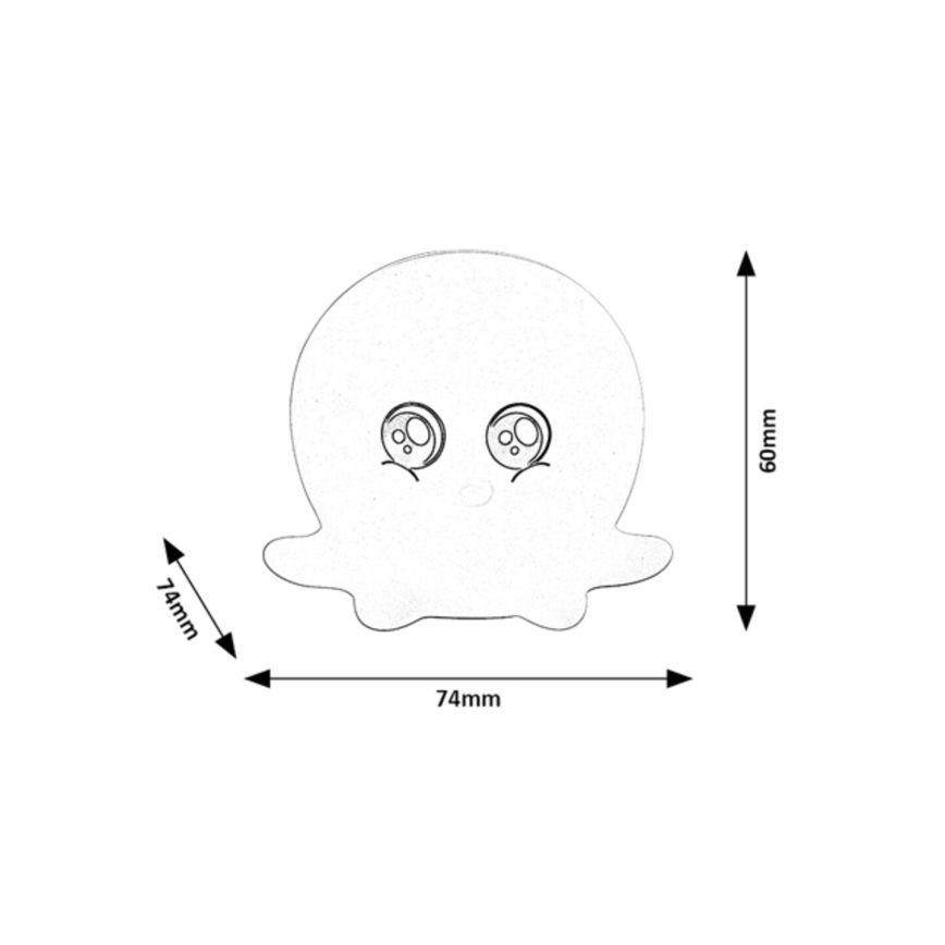 Rabalux - LED RGB aanraakgevoelig nachtlampje LED/0,05W/1xCR2032 octopus