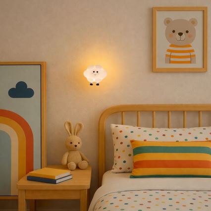 Rabalux - LED dimbaar oplaadbaar nachtlampje voor kinderen met aanraakbediening LED/2,7W/5V 200 mAh wolk