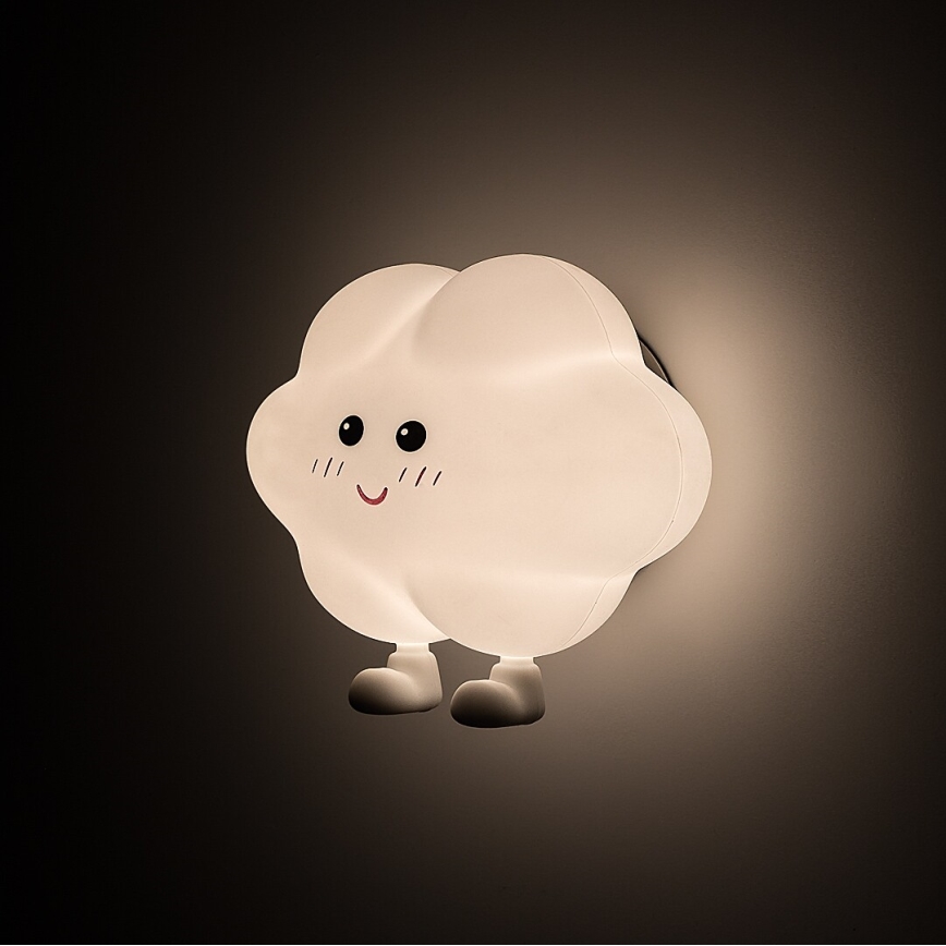 Rabalux - LED dimbaar oplaadbaar nachtlampje voor kinderen met aanraakbediening LED/2,7W/5V 200 mAh wolk