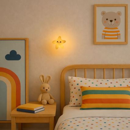Rabalux - LED dimbaar oplaadbaar nachtlampje voor kinderen met aanraakbediening LED/2,7W/5V 200 mAh ster